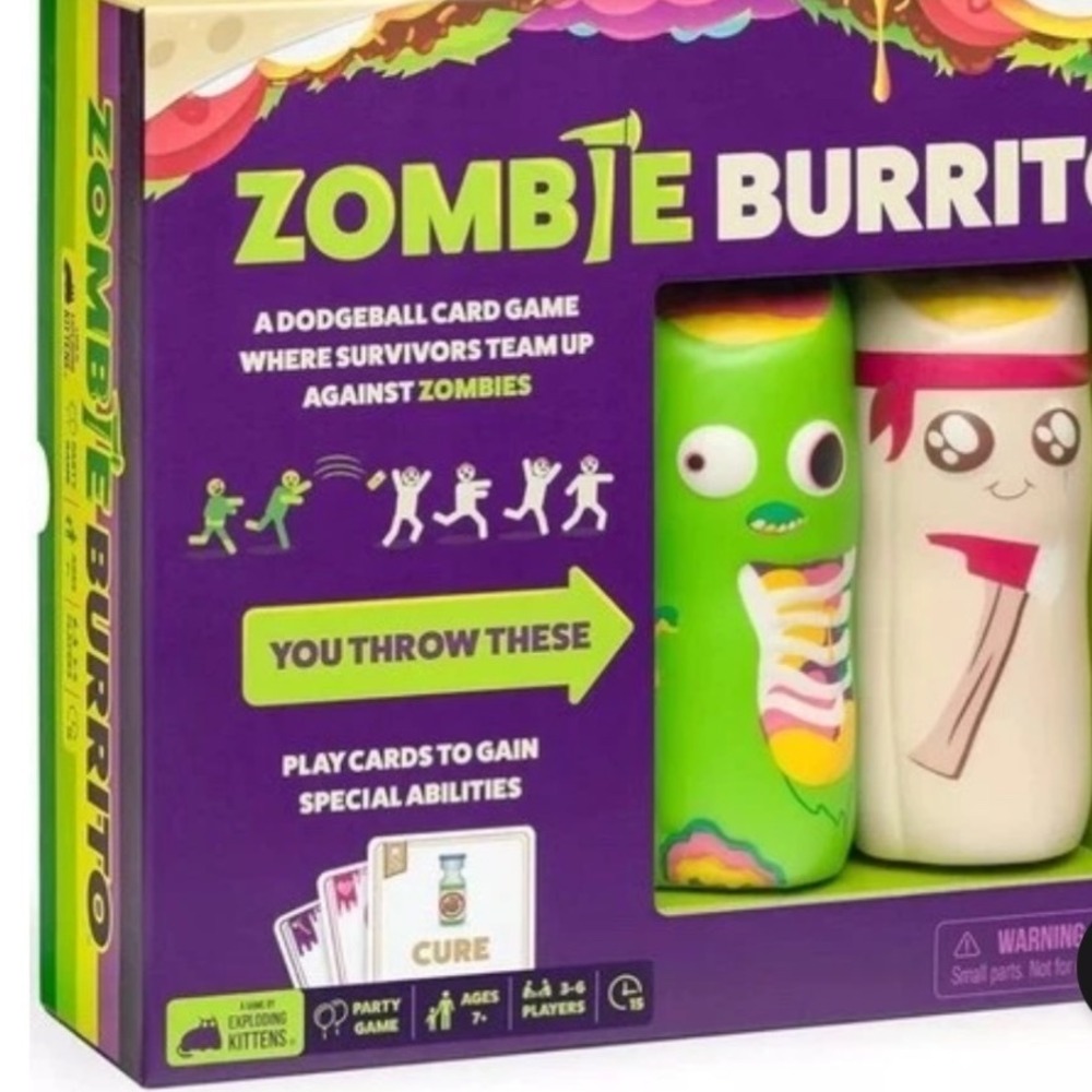 Zombie Burrito Party Game by‎ Exploding Kittens Dodgeball Card Game